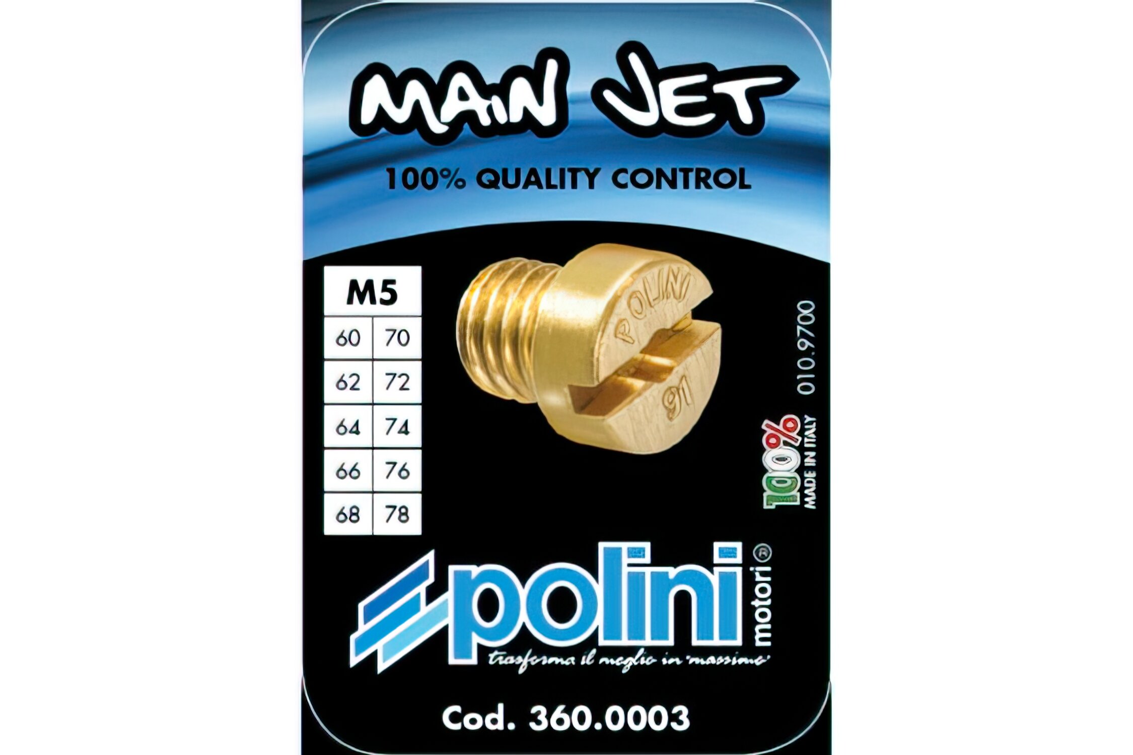 10 gicleurs Dellorto PHBG/SHA Ã5mm 60 Ã  78