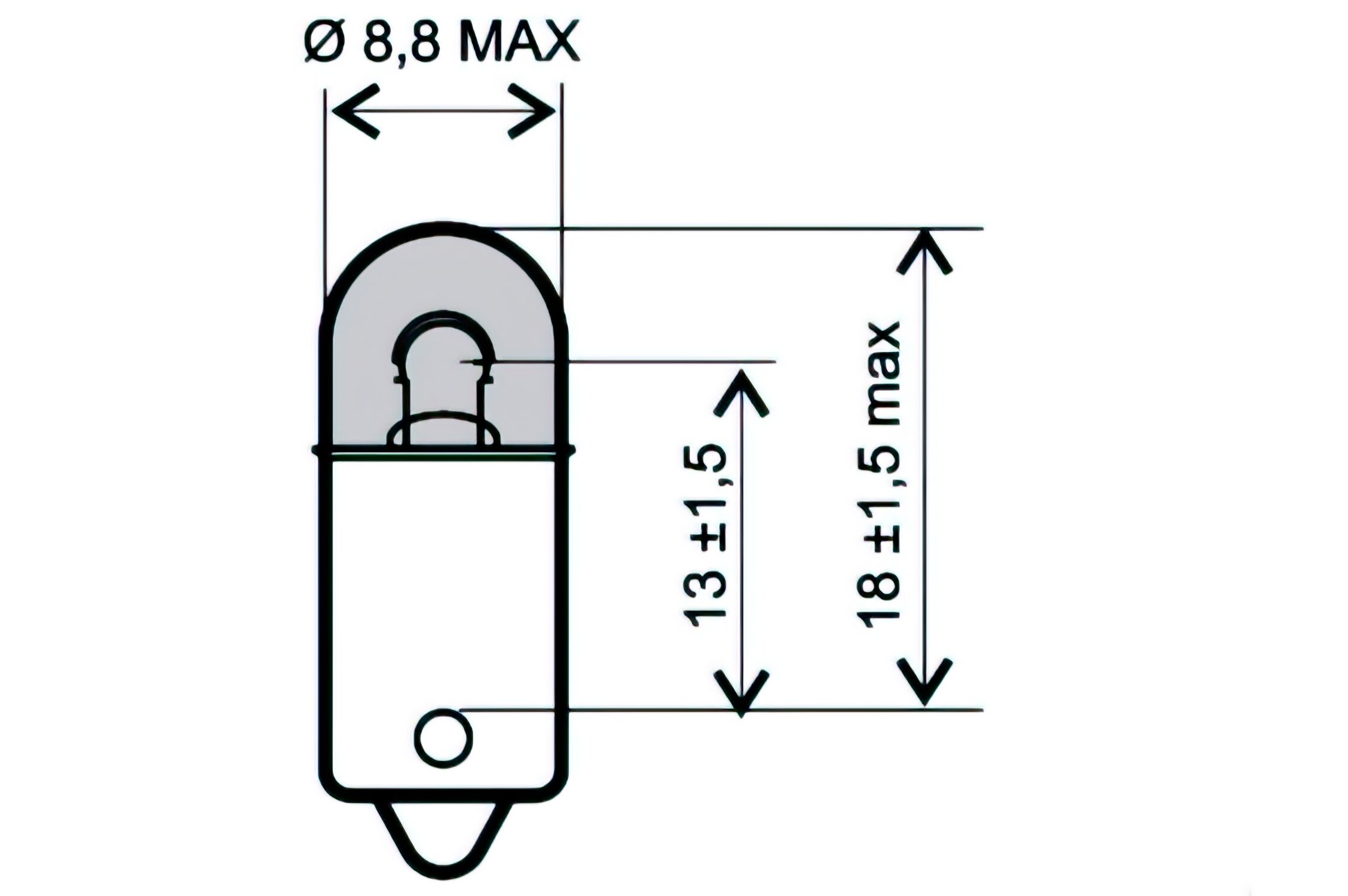 Ampoule feu stop 6V 4W BA9S