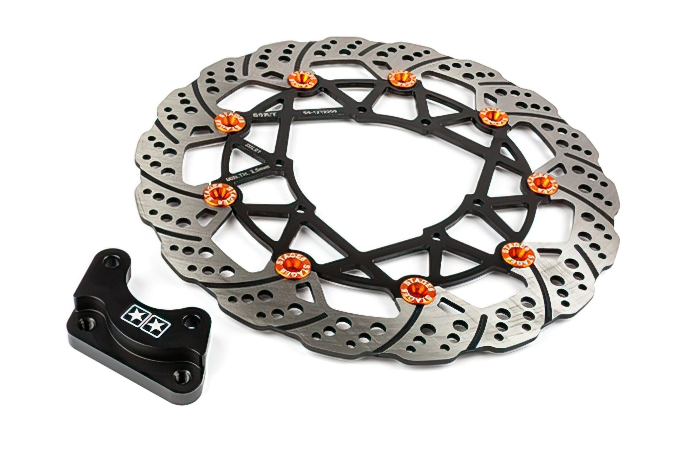 Disque de frein avant flottant 300mm + Adaptateur Stage6 R/T Derbi Senda