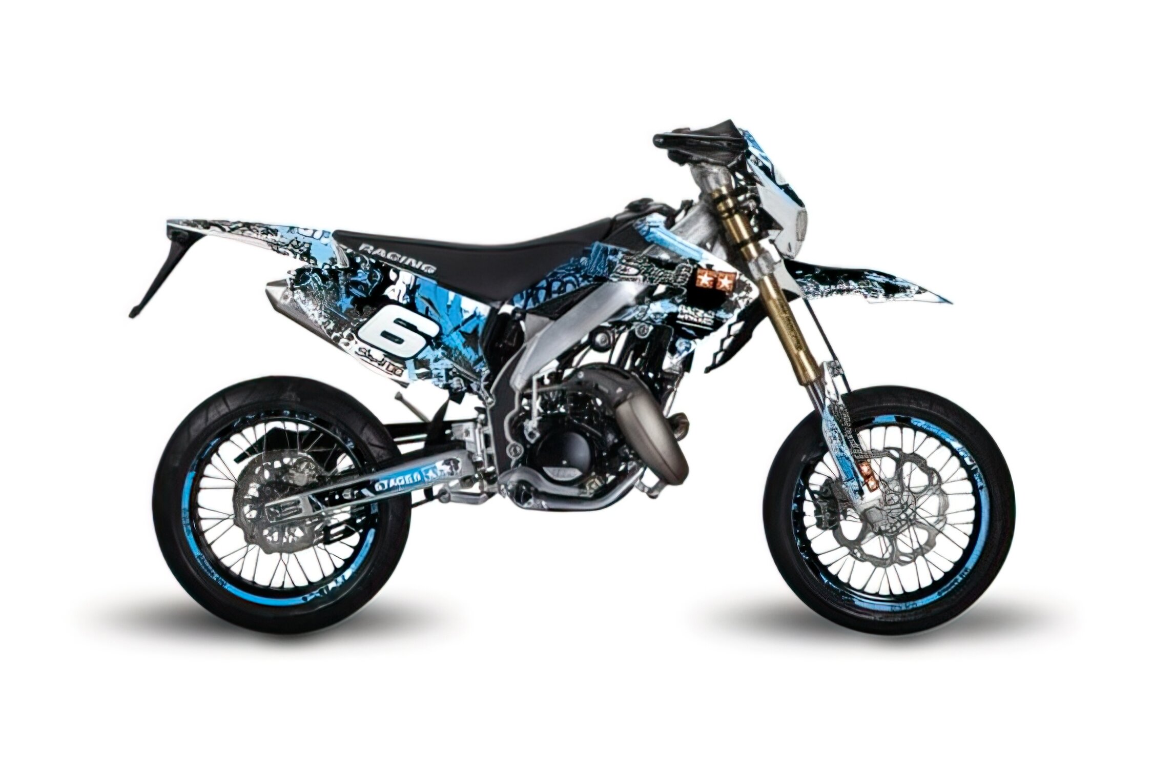 Kit déco Honda HM 50 Stage6 bleu / noir