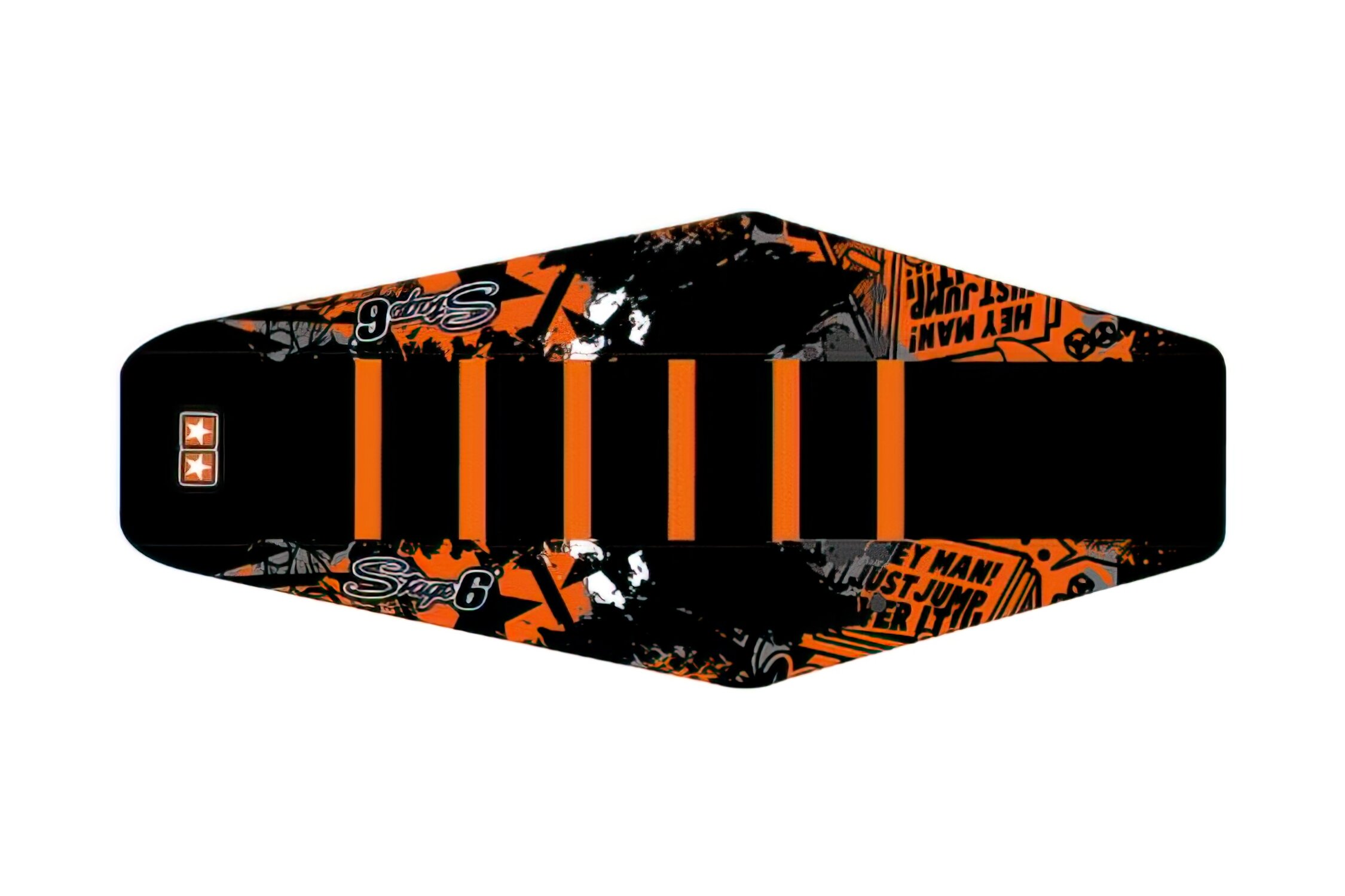 Housse de selle Derbi Senda 2000 - 2010 Stage6 Full Covering orange / blanc