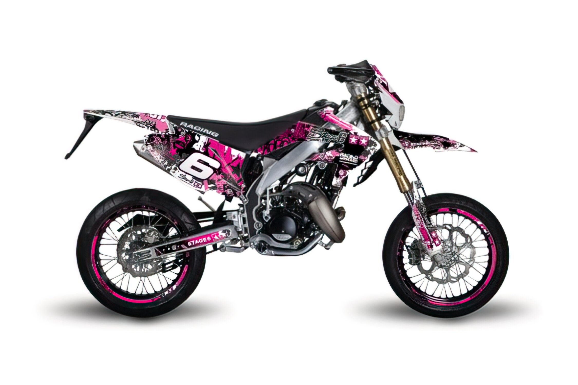 Kit déco Honda HM 50 Stage6 rose / noir