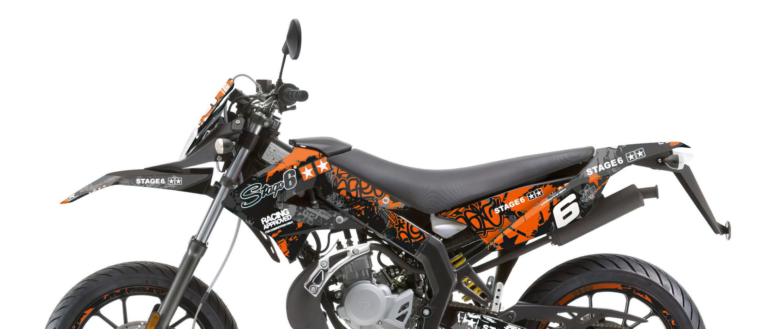 Kit déco Derbi X-Treme 2011 - 2017 Stage6 orange / noir