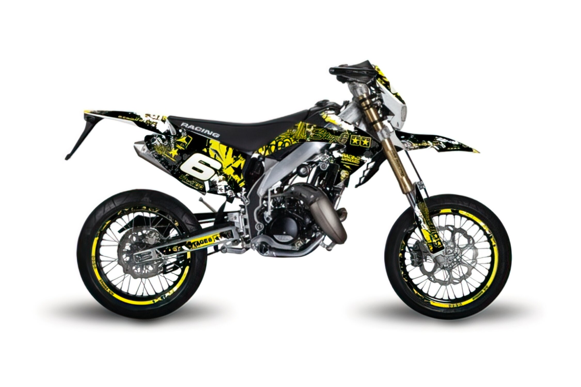 Kit déco Stage6 Honda HM 50 jaune - noir