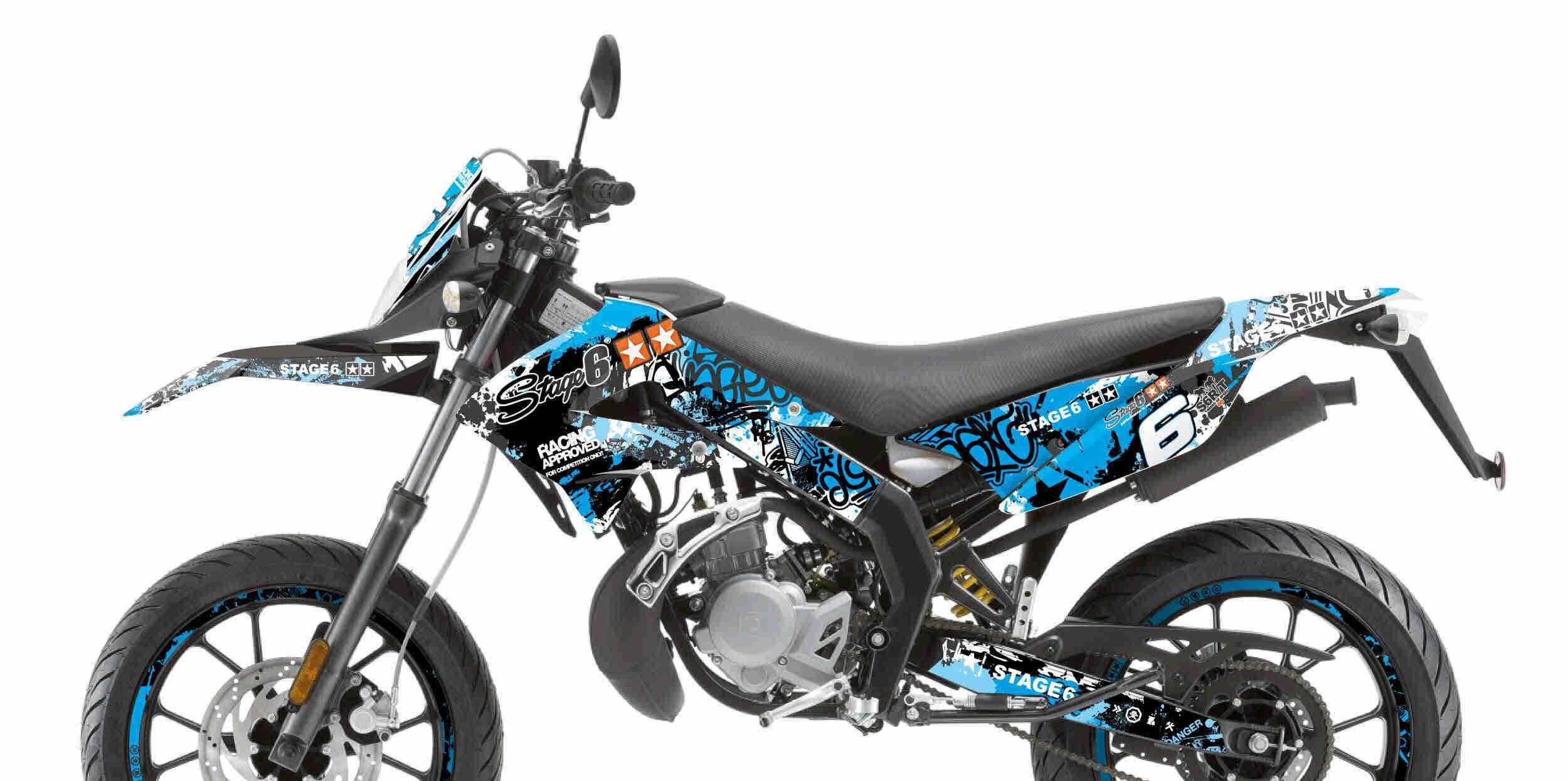 Kit déco Derbi X-Treme 2011 - 2017 Stage6 bleu / noir