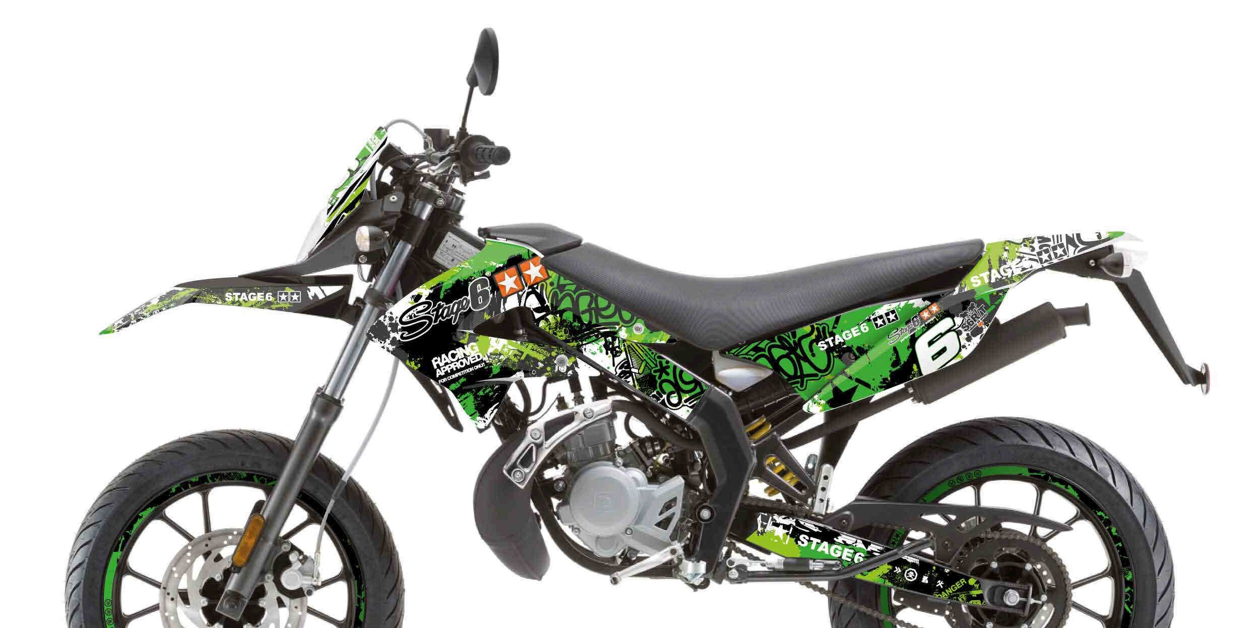 Kit déco Derbi X-Treme 2011 - 2017 Stage6 vert / noir