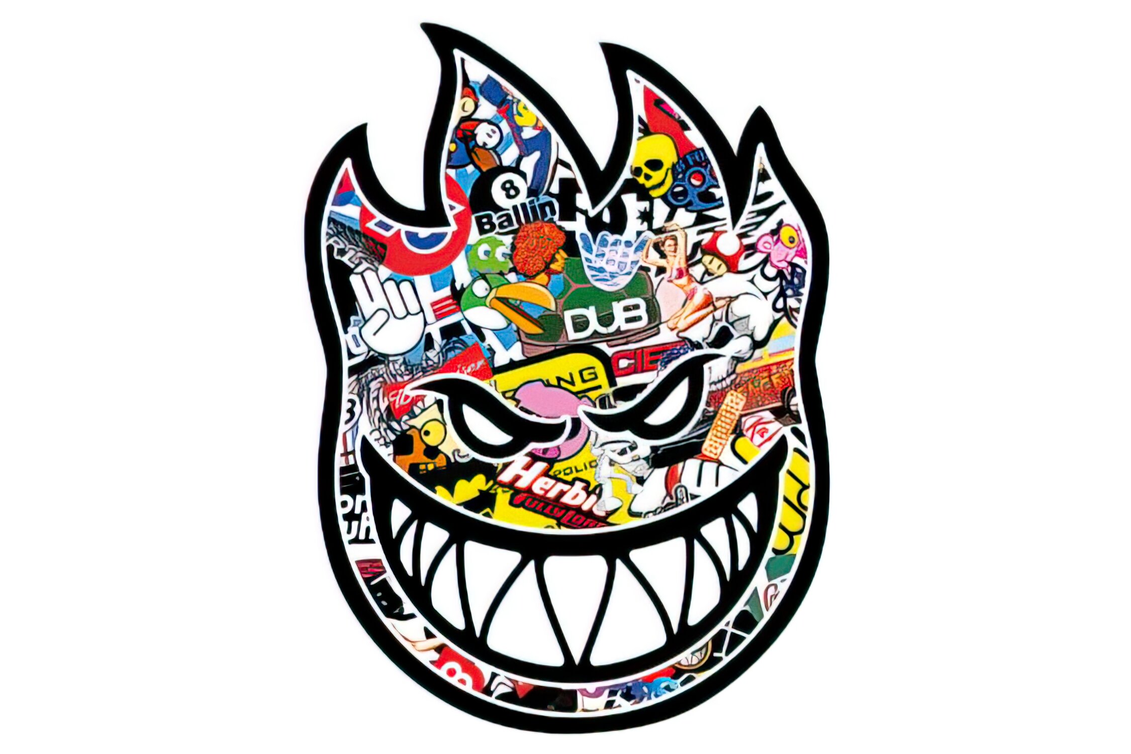 Standard Parts Autocollant Fire Face Sticker bombing