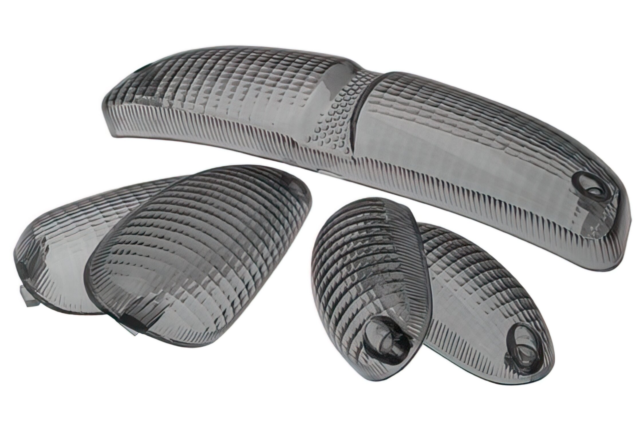 Set 4 cabochons de clignotant avec feu arrière noir STR8 Piaggio Typhoon / NRG
