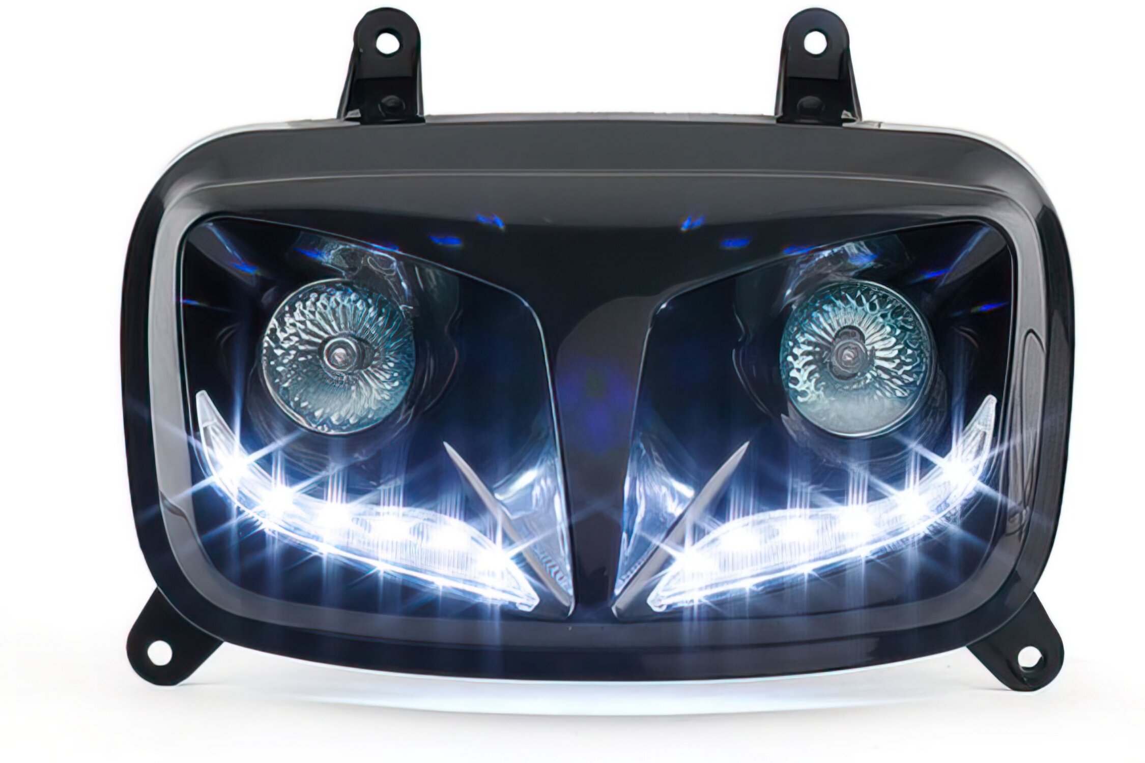 Phare avant double optique EyeLight Noir MBK Booster après 2004