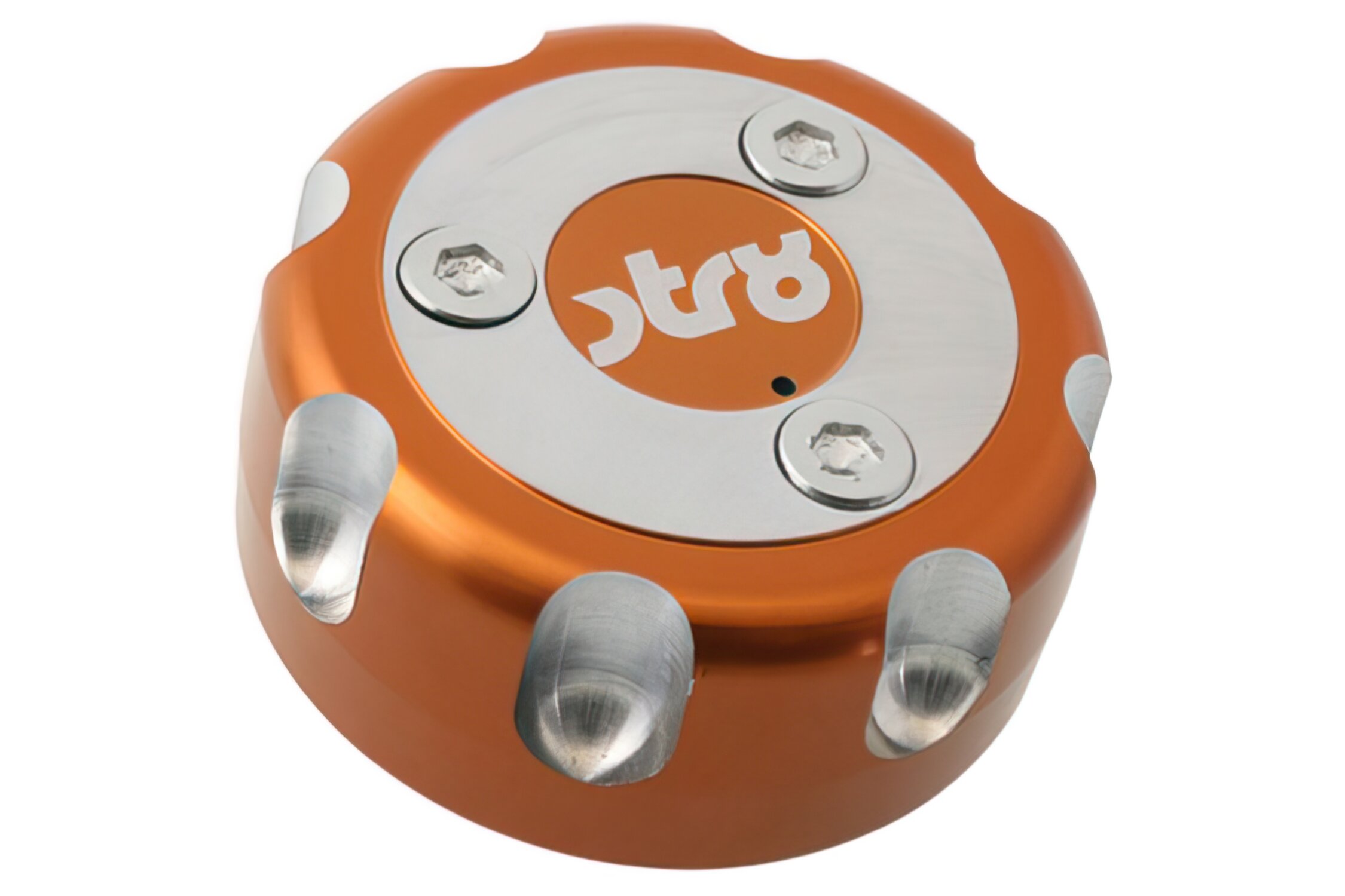Bouchon de réservoir d'essence STR8 alu Derbi Senda orange