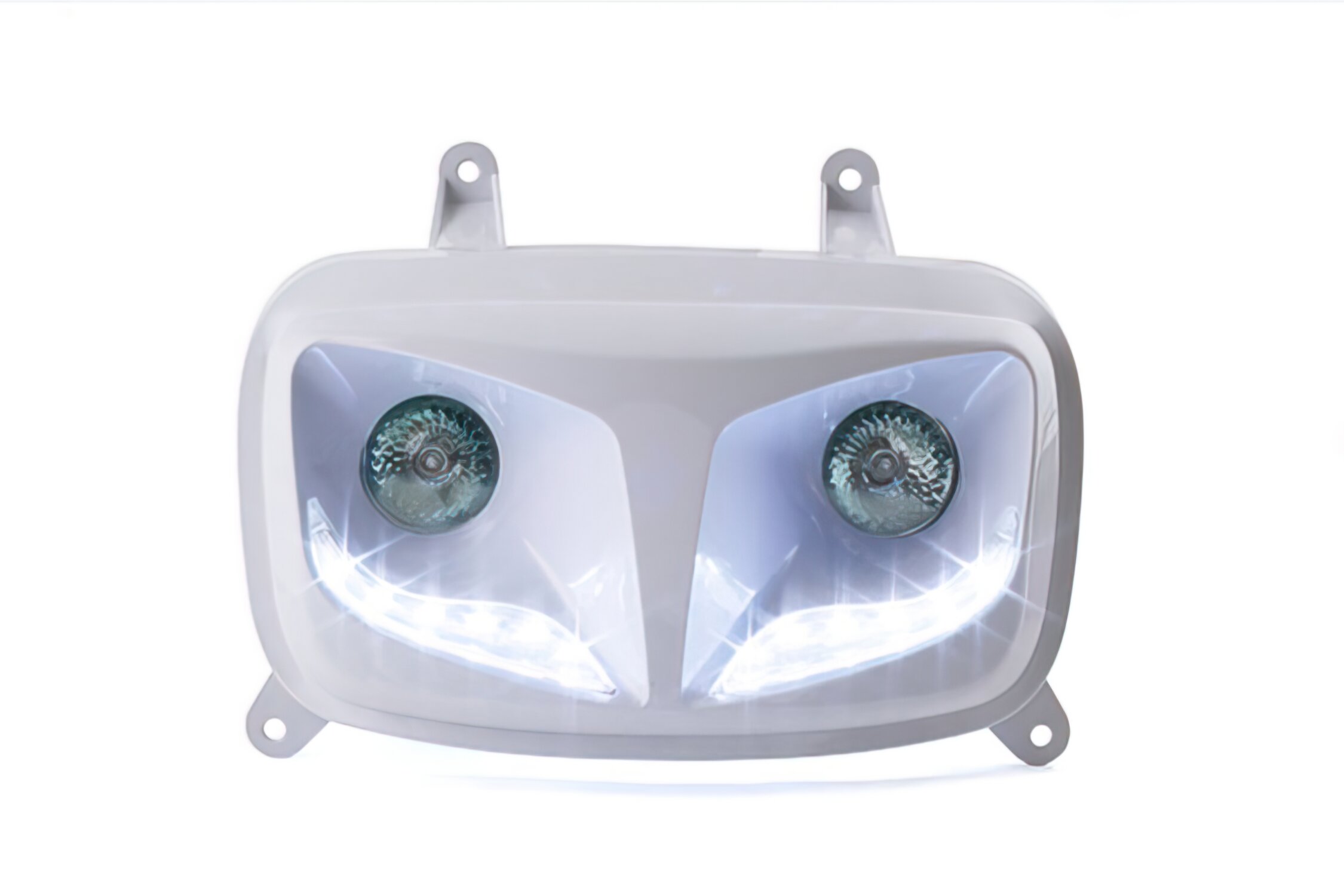 Phare avant double optique EyeLight Blanc MBK Booster après 2004