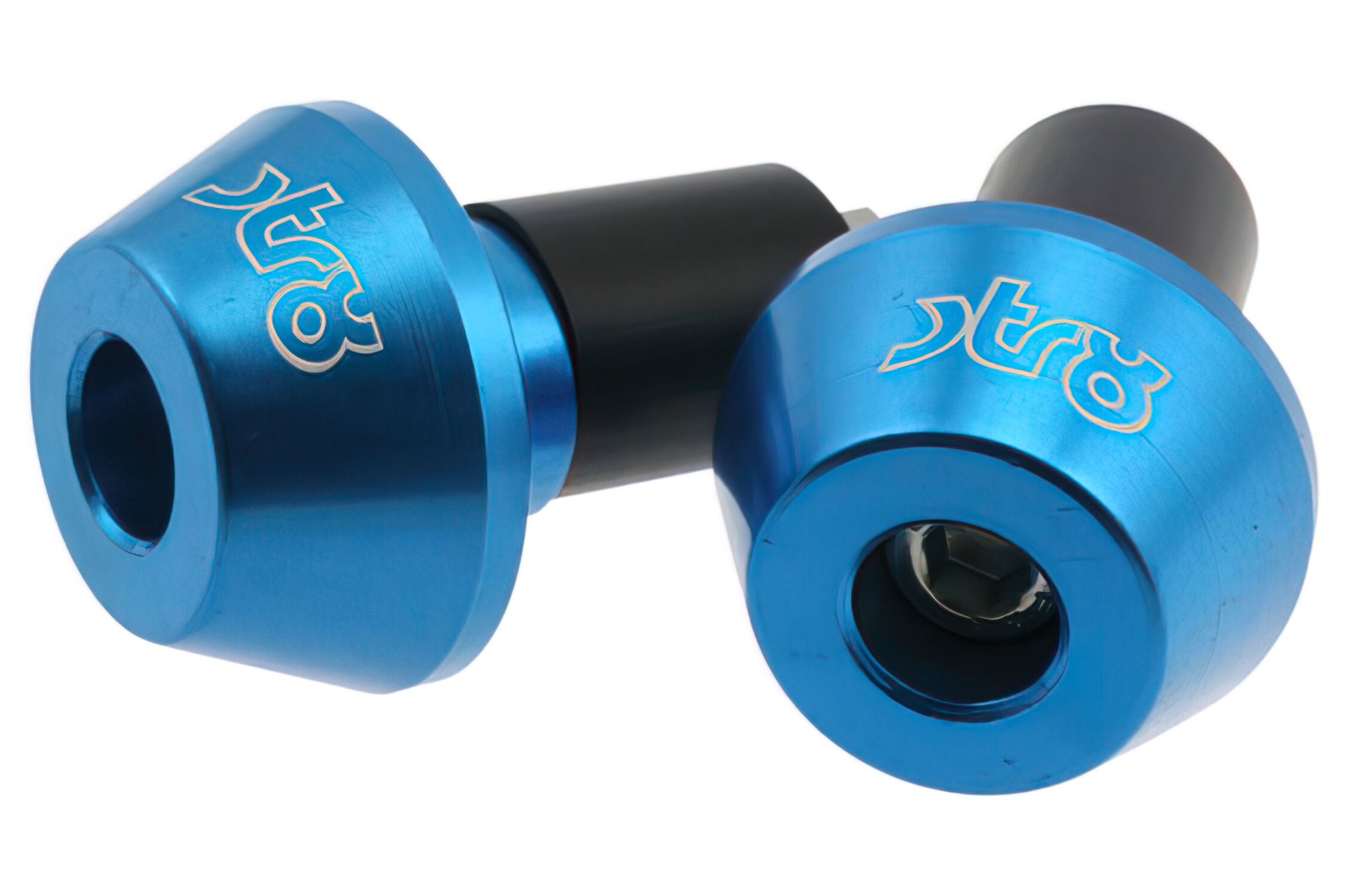 Embouts de guidon STR8 SHORTY bleu STR8