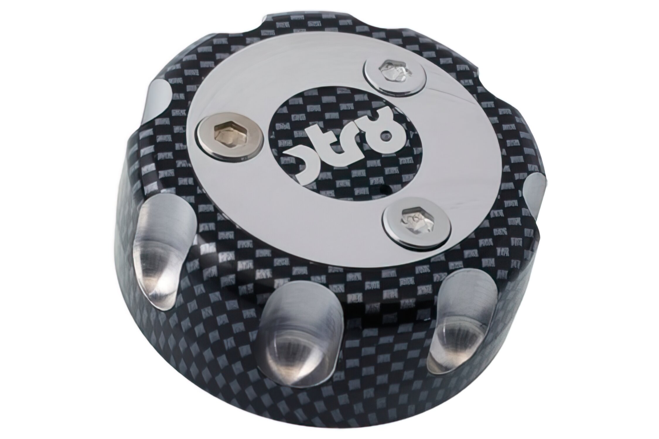 Bouchon de réservoir d'essence STR8 alu Derbi Senda look carbone