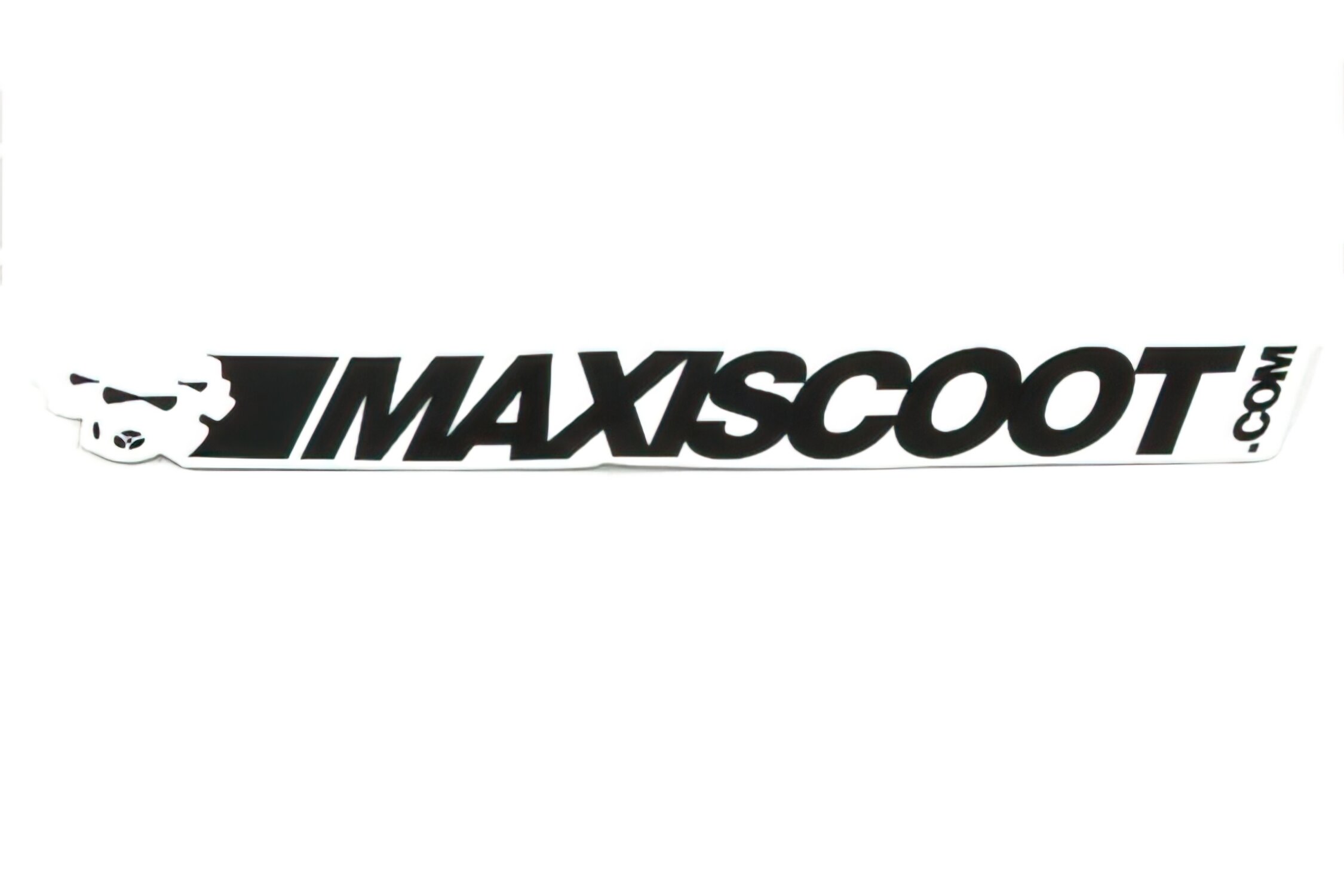 Autocollant Maxiscoot 120x14mm Noir et