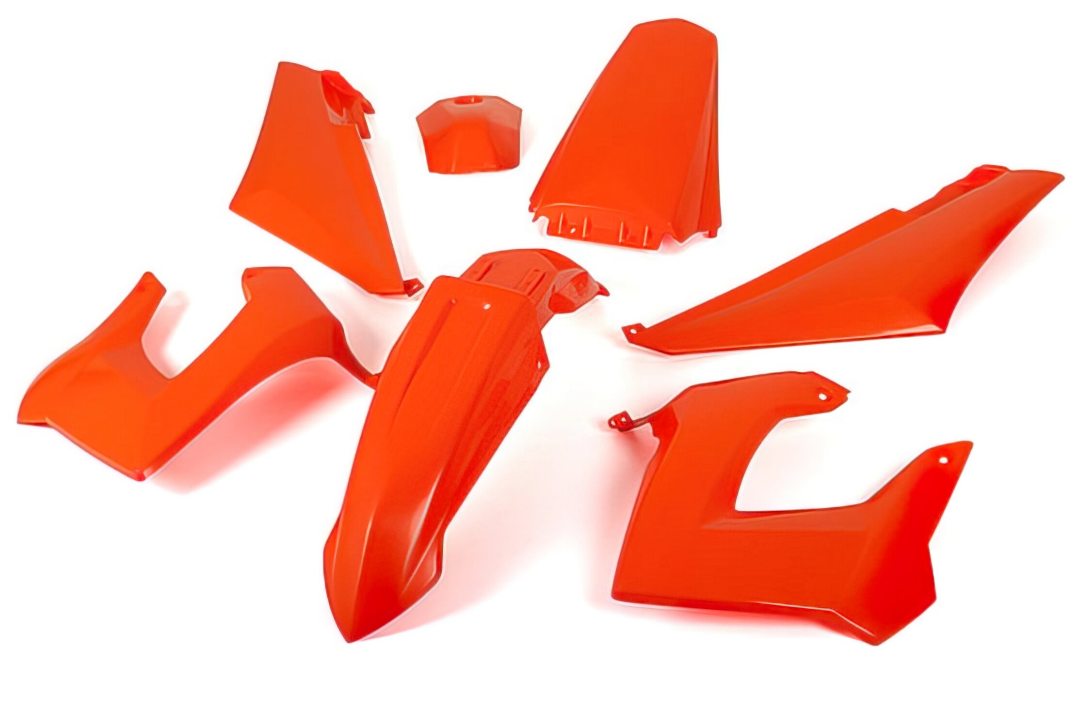 Kit carénage 7 pièces Orange Derbi X-treme avant 2011
