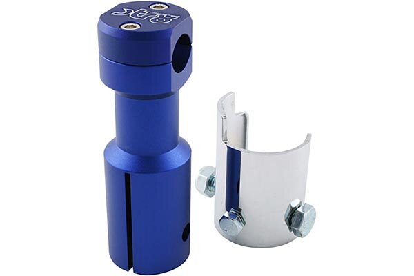 Potence droite STR8 Peugeot Speedfight / Trekker bleu anodisé / mat