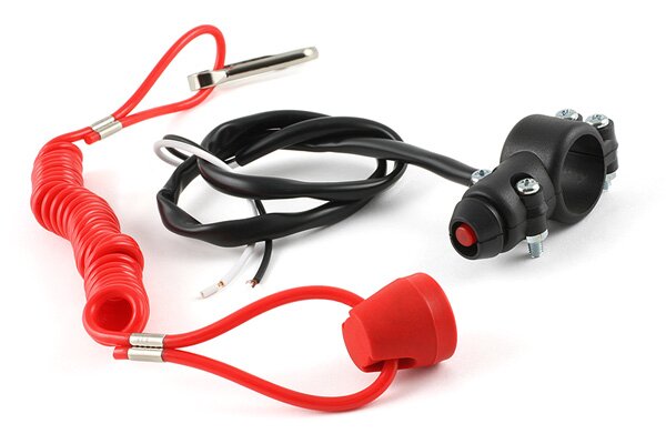 Coupe circuit STR8 Racing rouge fixation guidon