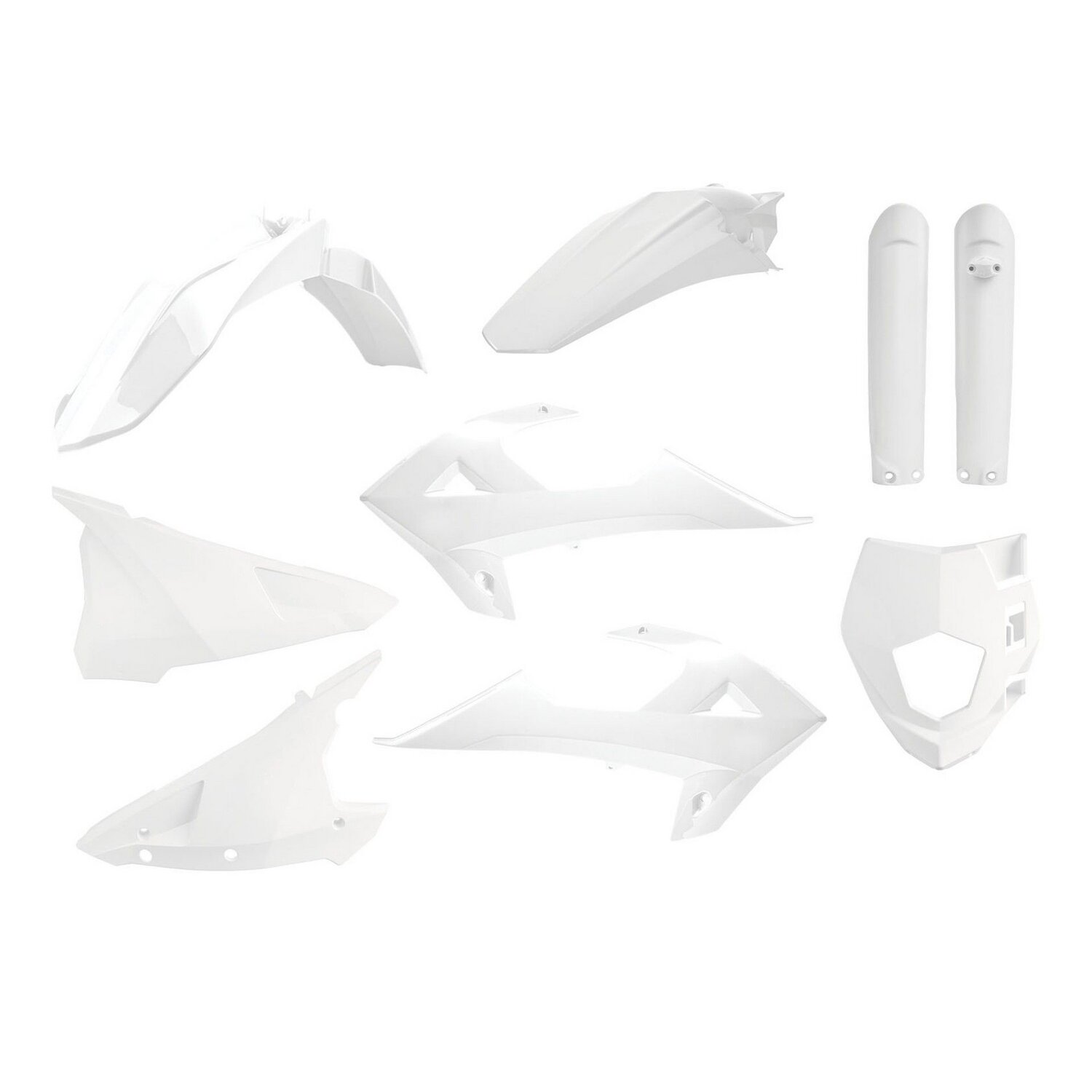 Kit Plastique Complet POLISPORT Type Origine Blanc - Gasgas EC / EC-F