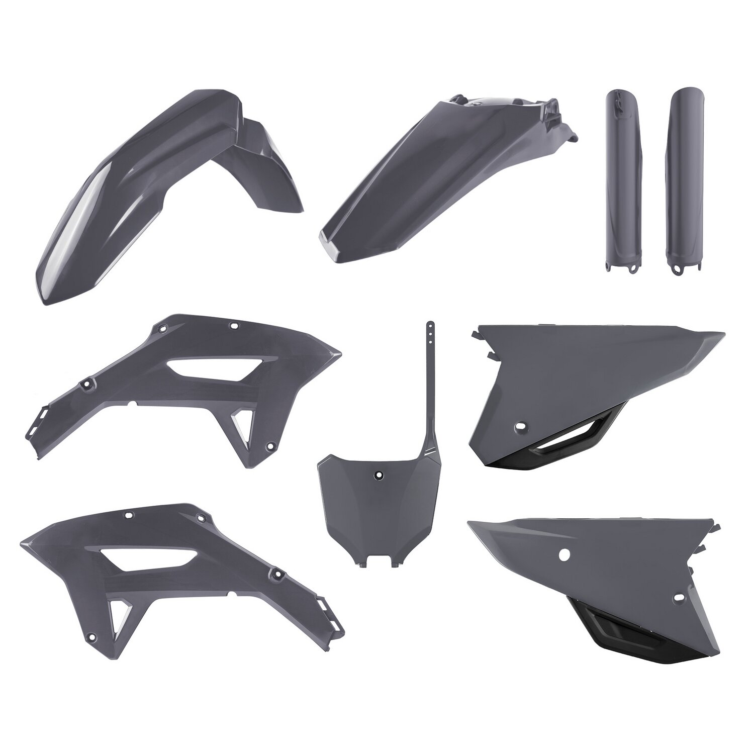 Polisport 91057 - Polisport Mx Plastic Replica Kit Per Chi Cerca La Qualità Oem Per Moto Honda In Colore Grigio Nardo-image