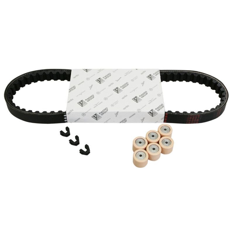 Kit transmission (courroie, galets, guides) origine Piaggio 50 ZIP 2T 2000 / Vespa LX 2T 2005>2013
