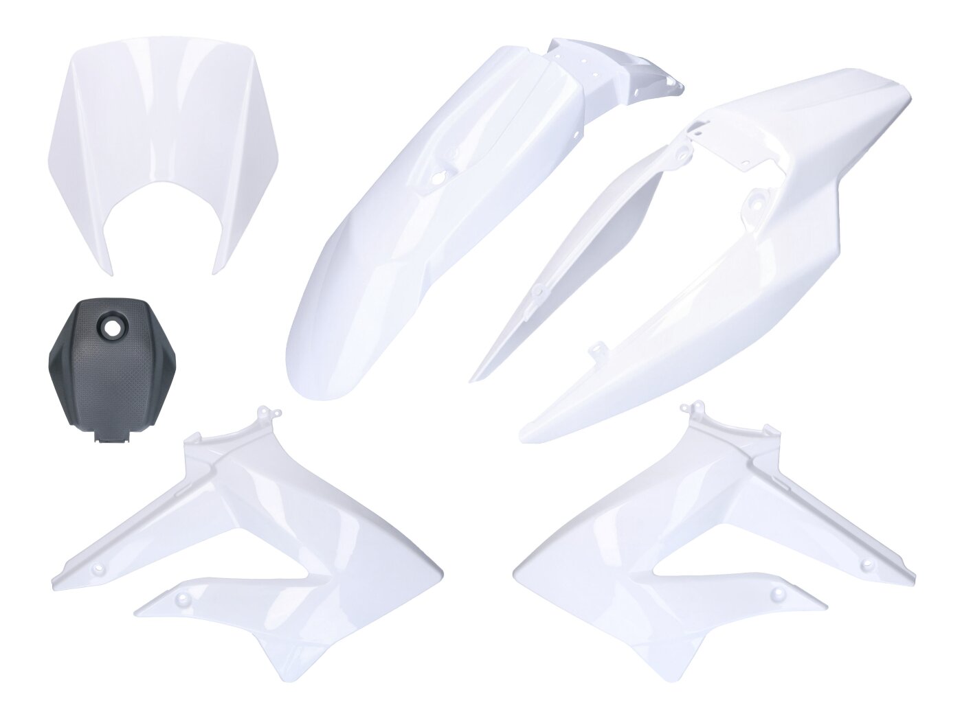 Kit carénage 6 pièces Blanc Derbi DRD X-treme 2011 - 2017