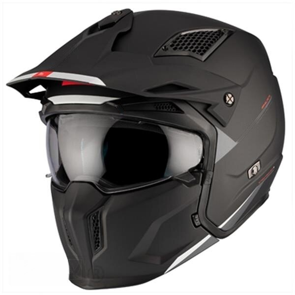 Casque trial MT streetfighter SV uni noir mat S