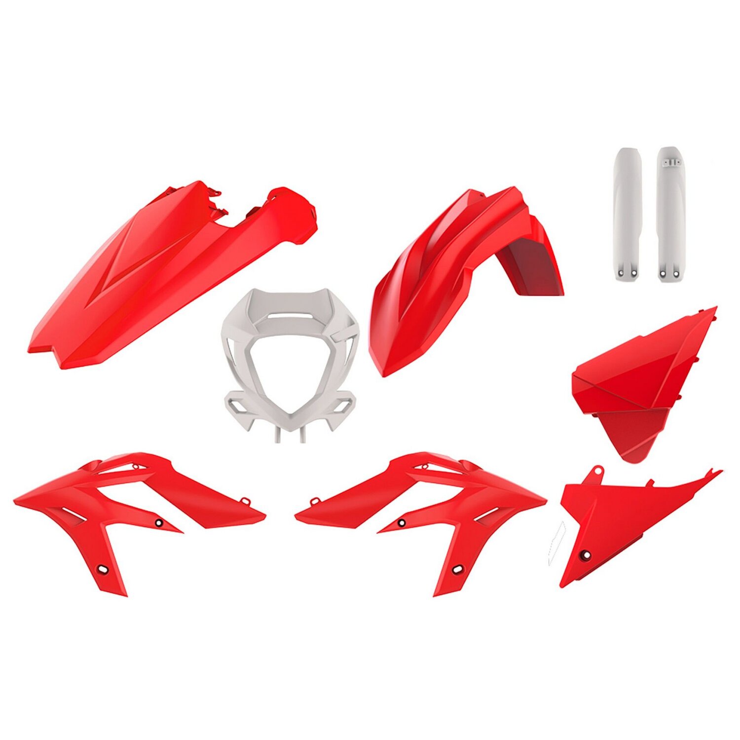 Polisport 91059 - Polisport Enduro Plastic Replica Kit Per Chi Cerca La Qualità Oem Per Moto Beta In Colore Rosso/Bianco-image
