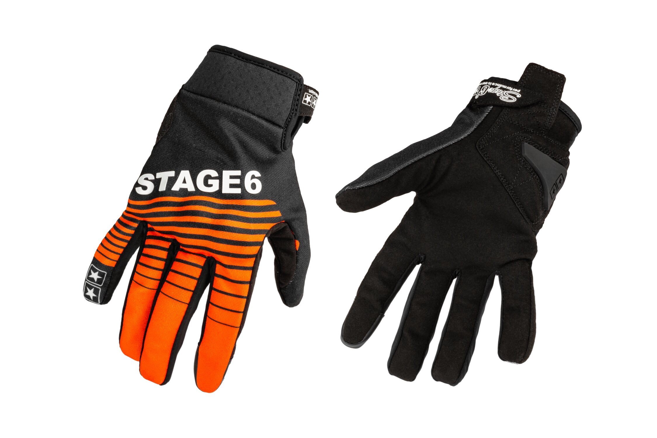 Gants Moto Stage6 Street Pure Orange / Noir L