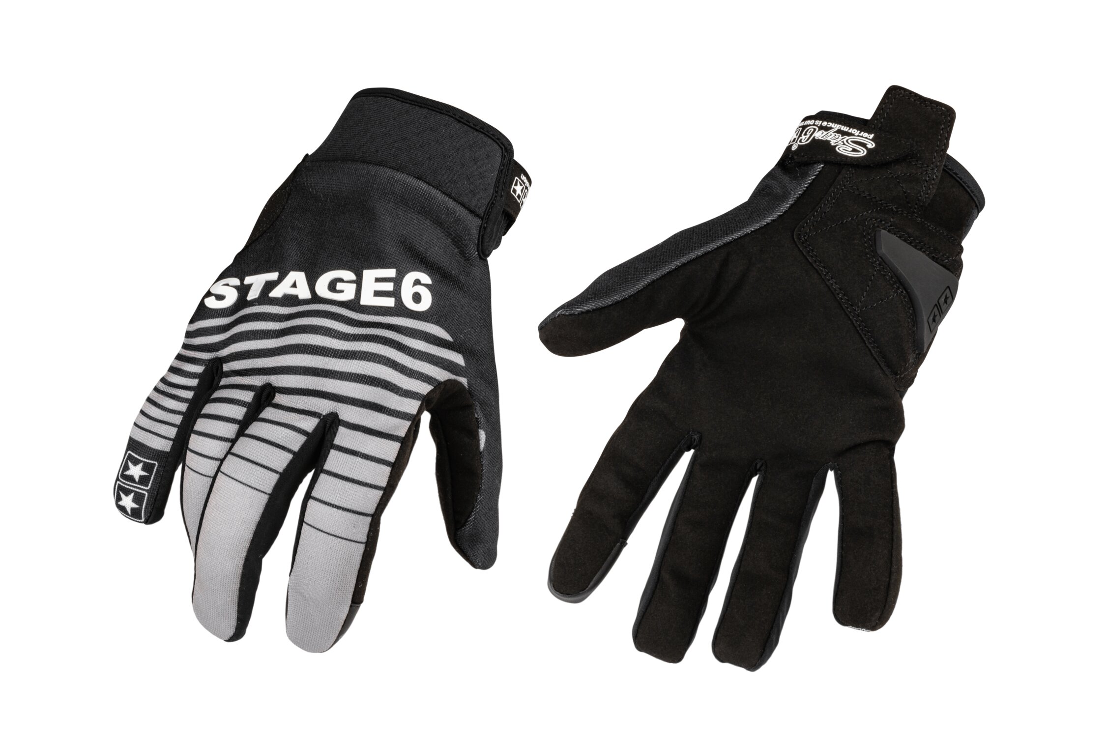 Gants Moto Stage6 Street Pure Noir / Gris XL