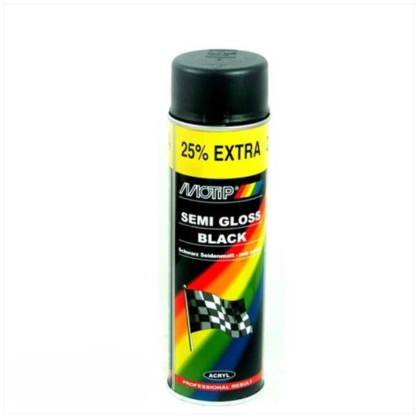 Motip Bombe de peinture noir semi-brillant 500ml