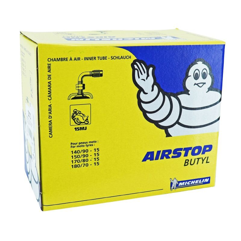 MICHELIN Chambre à air 15" 140/90-15 Airstop 15mj valve coudée 90°