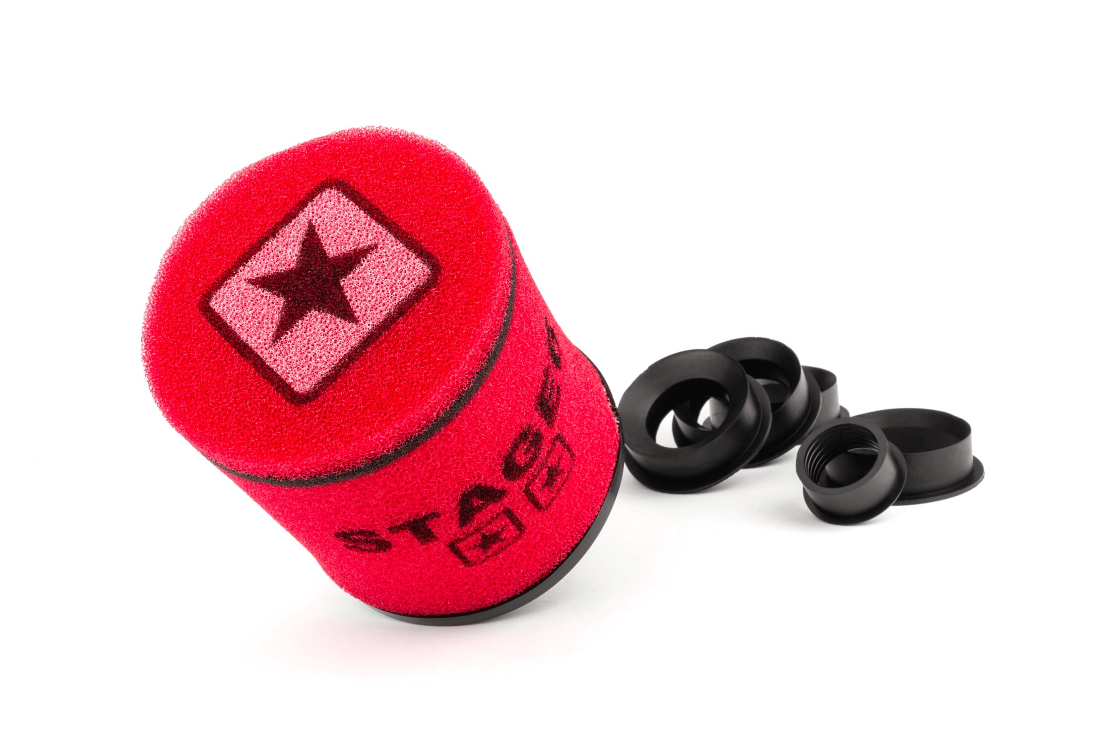 Stage6 Filtre à air Racing rond universel Rouge