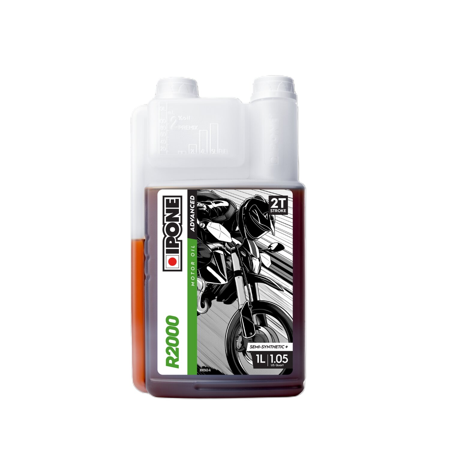 Olio 2T Ipone R2000 1L