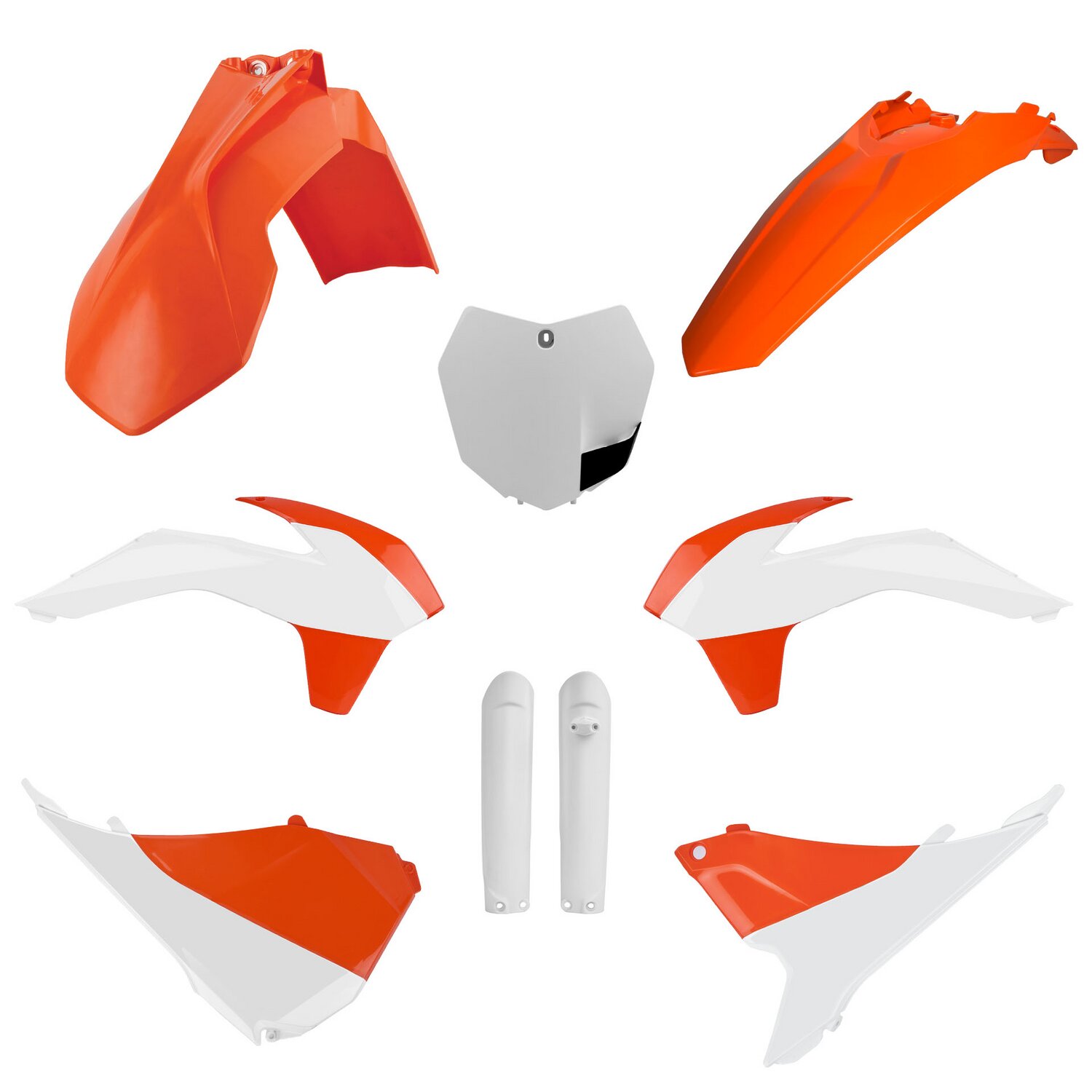 Kit Plastique Standard POLISPORT Type Origine Orange / Blanc â KTM S