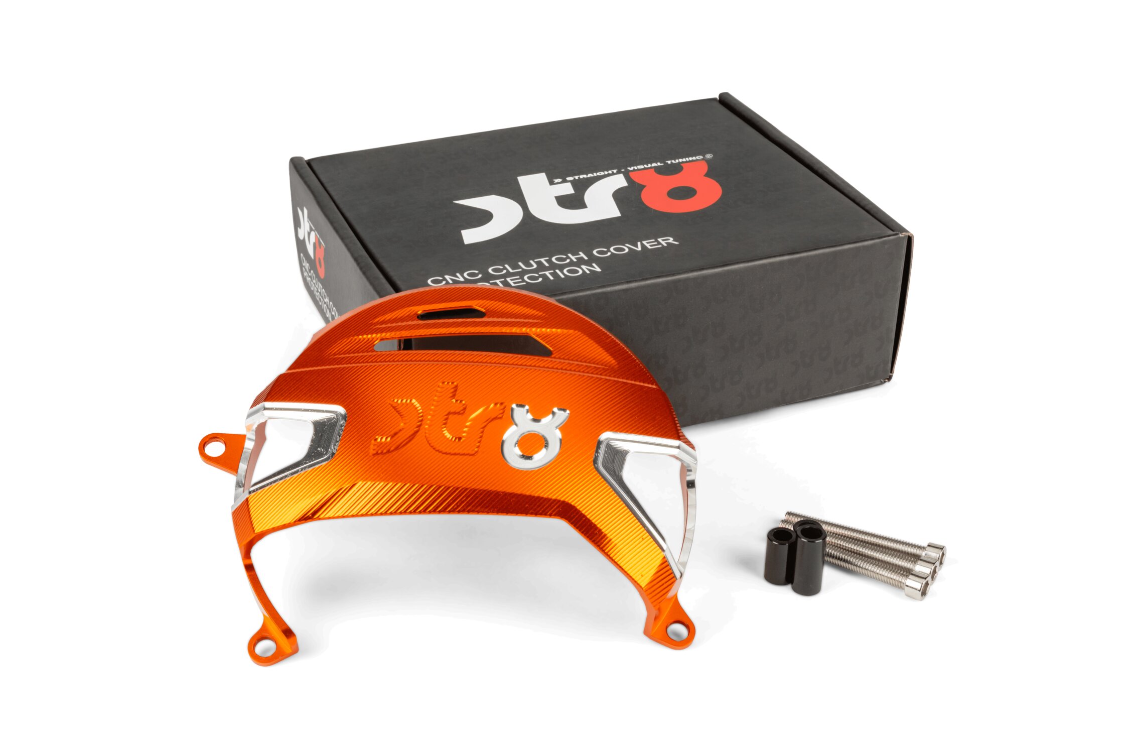 Protection carter embrayage STR8 AM6 Alu CNC Orange