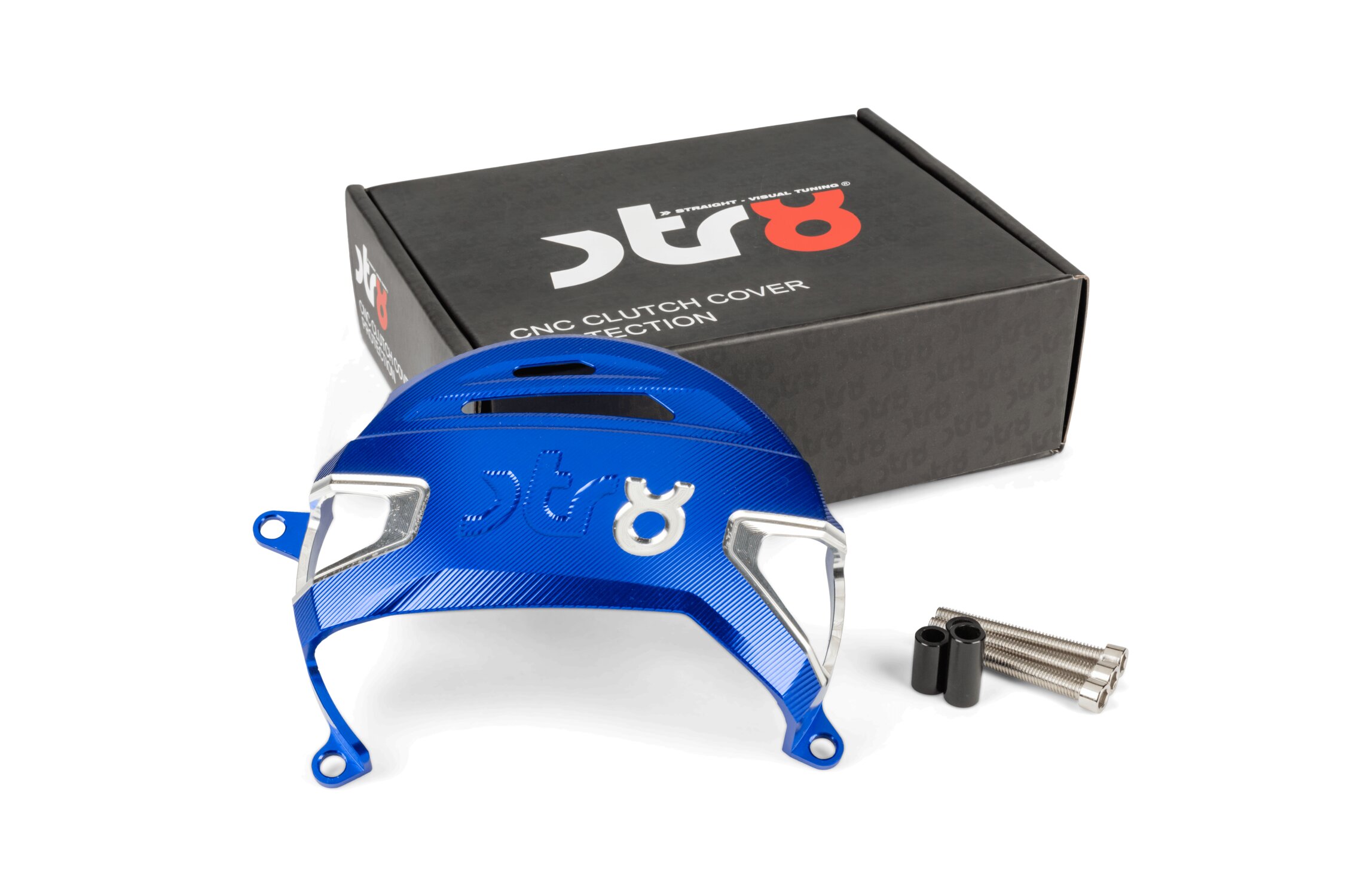 Protection carter embrayage STR8 AM6 Alu CNC Bleu