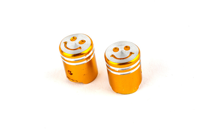 Bouchons de valve Smiley or anodisé